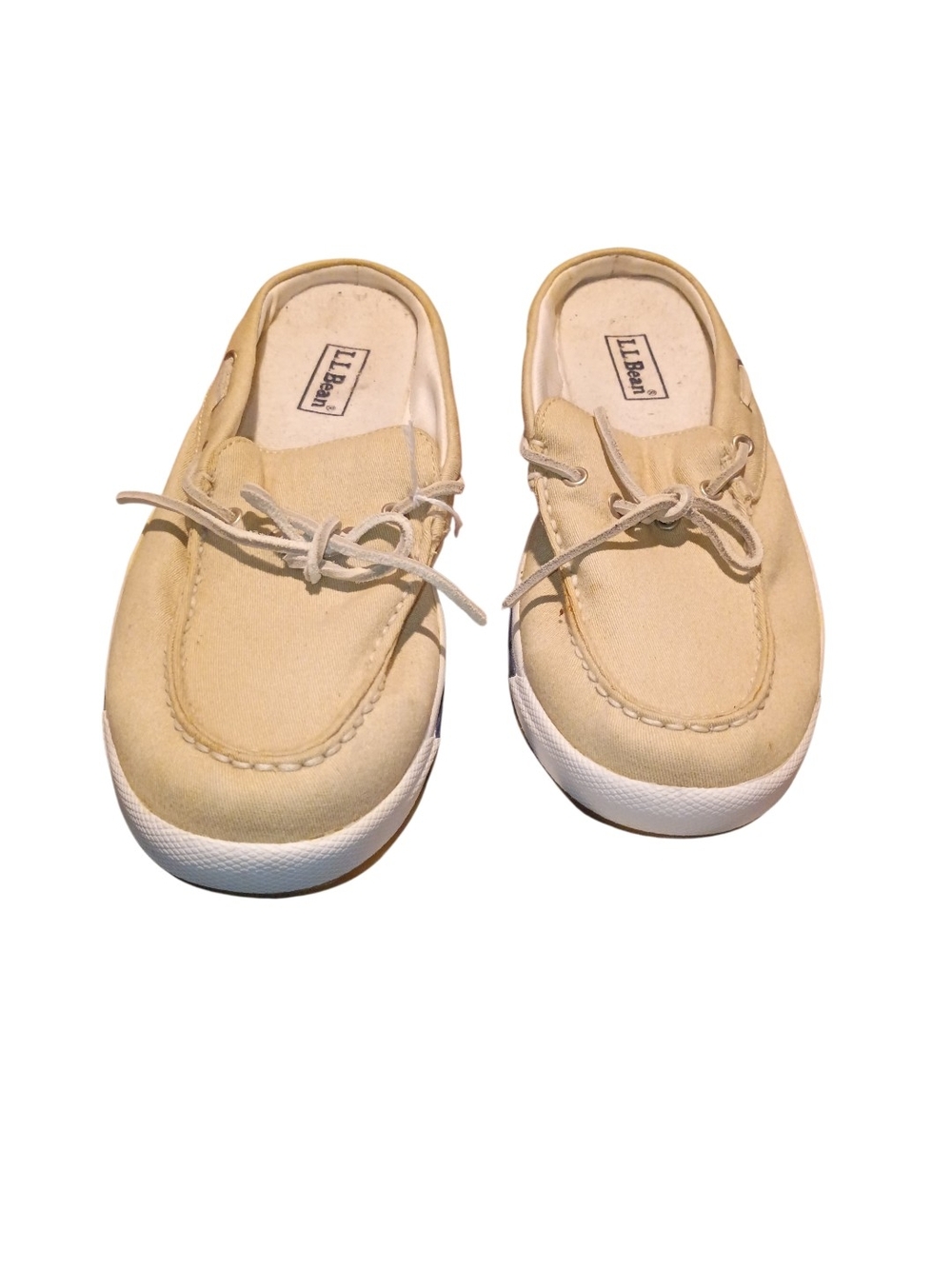 Vintage Tan  LL Bean canvas mule size 8.5. GUC.